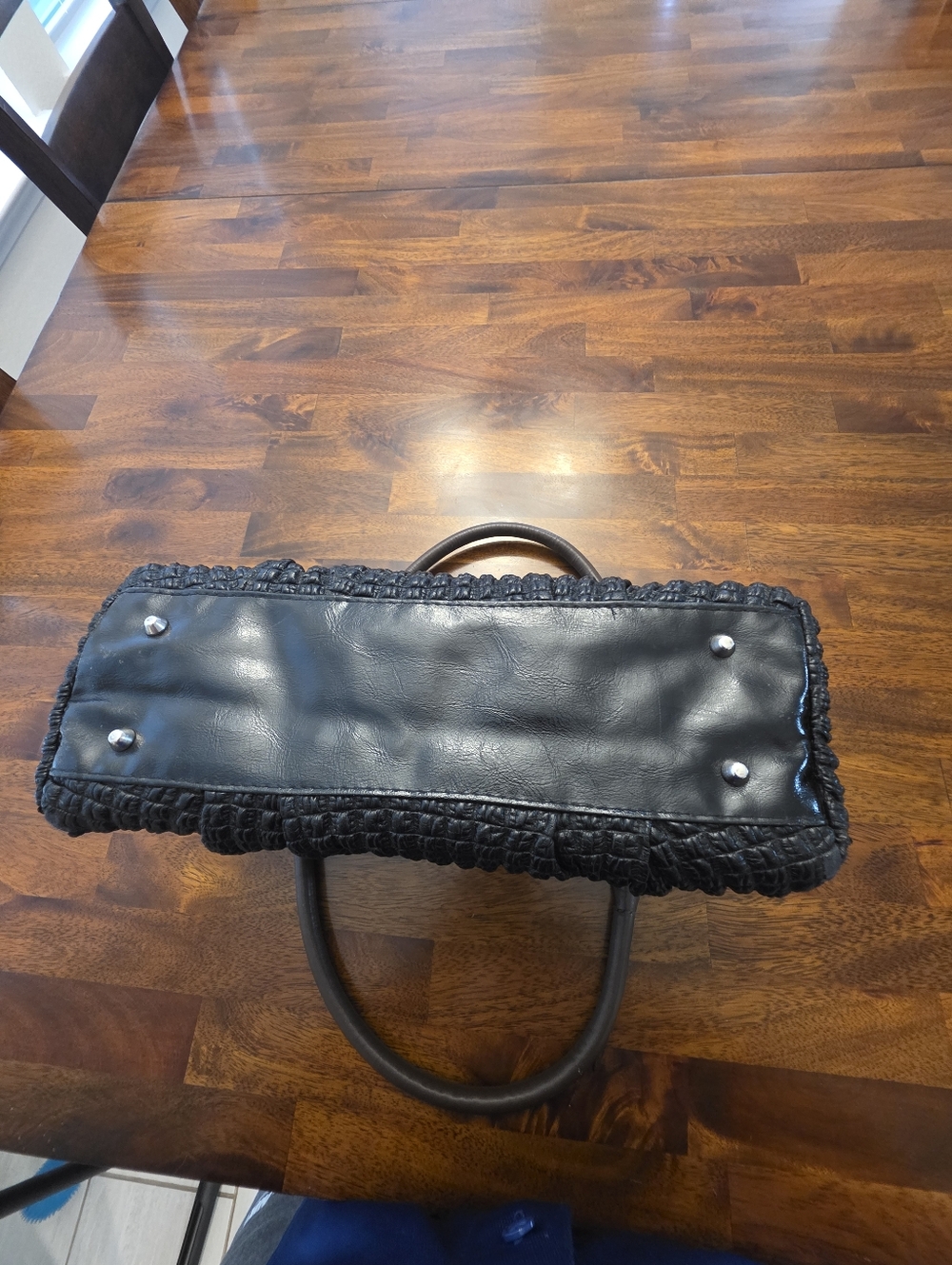 MICHE Black Woven Accent Women's Handbag - Picture 8 of 10
